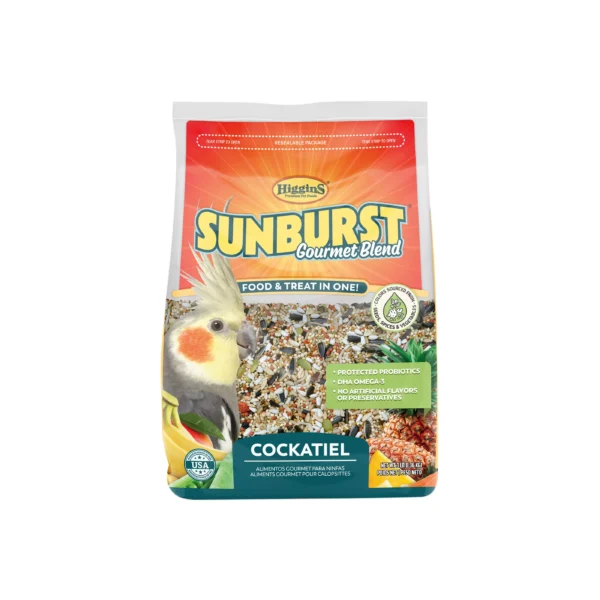 higgins sunburst gourmet blend cockatiel food